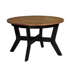 Table basse ronde en bois de 32 pouces pour salon, tables basses circulaires en bois de style Mid-Century ou Ferme pour appartement, montage facile