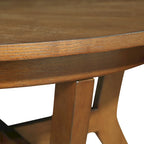 Table basse ronde en bois de 32 pouces pour salon, tables basses circulaires en bois de style Mid-Century ou Ferme pour appartement, montage facile