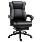 Fauteuil de bureau exécutif à dossier haut Chaise de bureau d'ordinateur exécutive avec hauteur réglable et repose-pieds escamotable