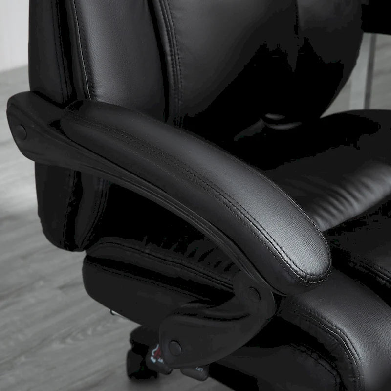 Fauteuil de bureau exécutif à dossier haut Chaise de bureau d'ordinateur exécutive avec hauteur réglable et repose-pieds escamotable