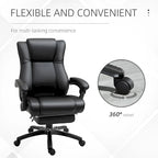 Fauteuil de bureau exécutif à dossier haut Chaise de bureau d'ordinateur exécutive avec hauteur réglable et repose-pieds escamotable