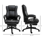 Fauteuil de bureau exécutif à dossier haut Chaise de bureau d'ordinateur exécutive avec hauteur réglable et repose-pieds escamotable