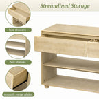 Console de table avec tiroirs et étagères pour entrée