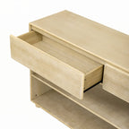 Console de table avec tiroirs et étagères pour entrée