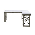 Bureau à dessus relevable Talmar en marbre finition gris patiné