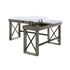 Bureau à dessus relevable Talmar en marbre finition gris patiné