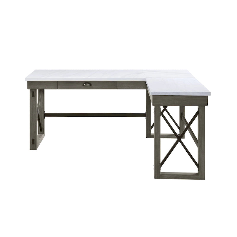 Bureau à dessus relevable Talmar en marbre finition gris patiné