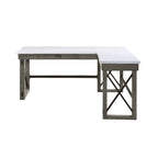 Bureau à dessus relevable Talmar en marbre finition gris patiné