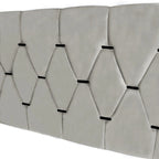 Lit plate-forme Queen Size avec tête de lit capitonnée dorée avec lit gigogne et tiroirs de rangement (capacité de 272 kg)