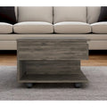 Table basse relevable rectangulaire en bois manufacturé brun foncé de 22 po avec tiroir – 15,3 H x 21,6 L x 19,6 P
