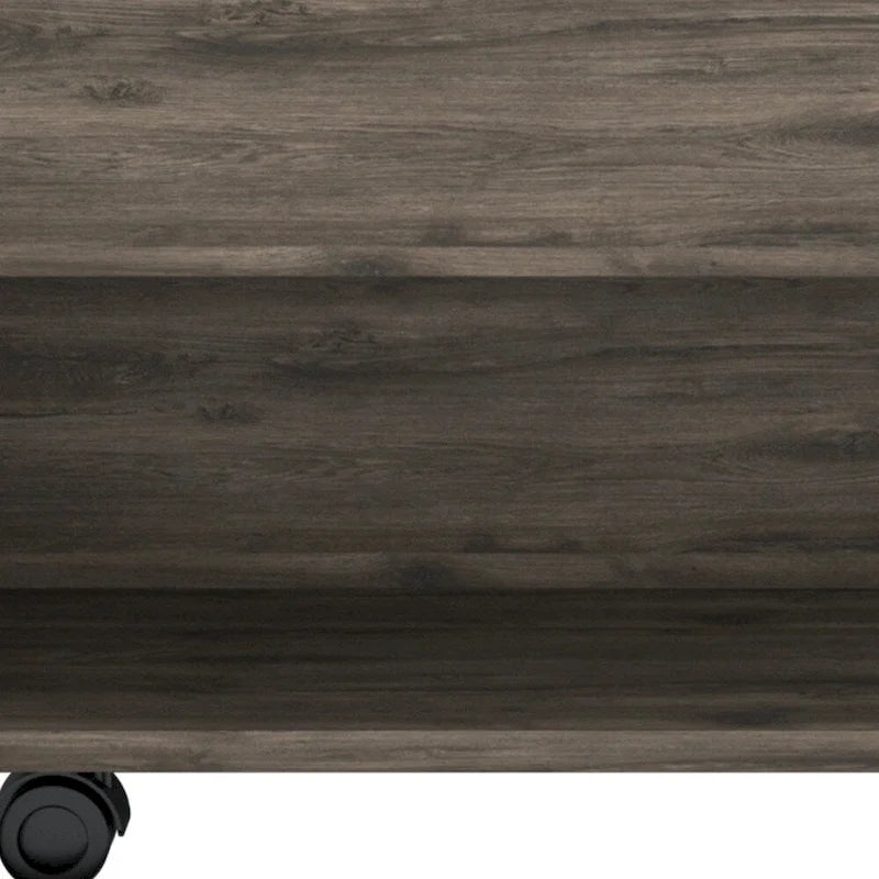 Table basse relevable rectangulaire en bois manufacturé brun foncé de 22 po avec tiroir – 15,3 H x 21,6 L x 19,6 P