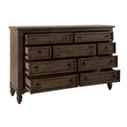 Commode Americana Farmhouse à 9 tiroirs taupe poudré