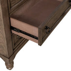 Commode Americana Farmhouse à 9 tiroirs taupe poudré