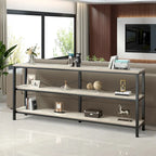55 Table console étroite et longue avec étagère de rangement pour meuble TV