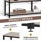 55 Table console étroite et longue avec étagère de rangement pour meuble TV