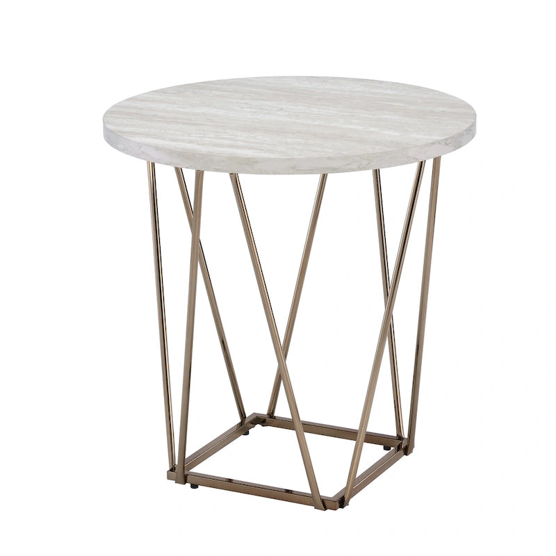 Table d'appoint Steve Silver Ravine avec plateau en marbre
