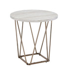 Table d'appoint Steve Silver Ravine avec plateau en marbre