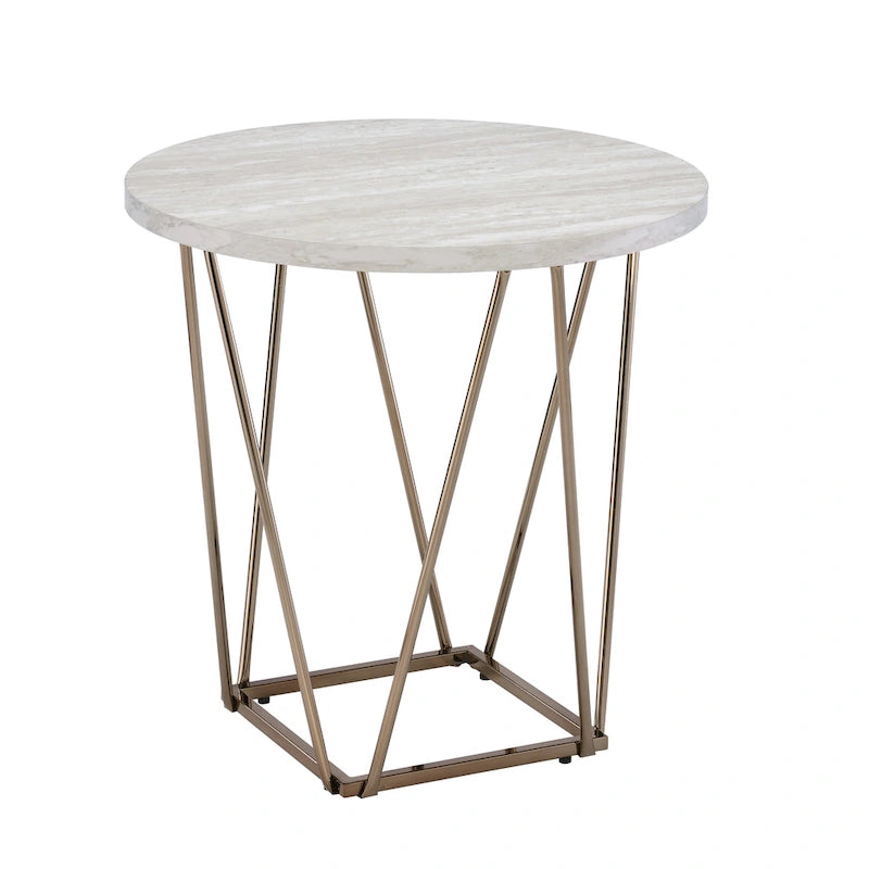 Table d'appoint Steve Silver Ravine avec plateau en marbre