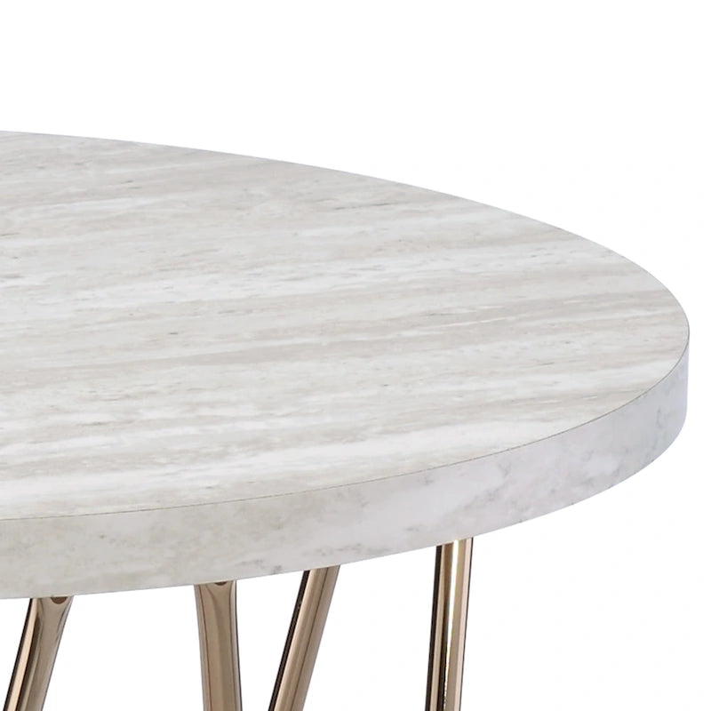 Table d'appoint Steve Silver Ravine avec plateau en marbre