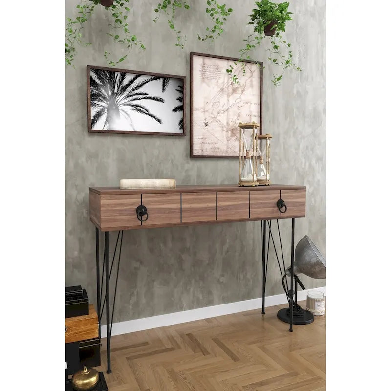 Console de table pieds métalliques Asia