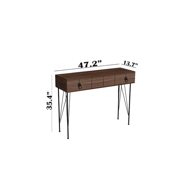 Console de table pieds métalliques Asia