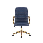 Chaise de bureau pivotante, cuir PU, roulettes