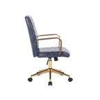 Chaise de bureau pivotante, cuir PU, roulettes