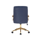 Chaise de bureau pivotante, cuir PU, roulettes