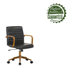 Chaise de bureau pivotante, cuir PU, roulettes