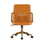 Chaise de bureau pivotante, cuir PU, roulettes