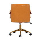 Chaise de bureau pivotante, cuir PU, roulettes