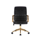 Chaise de bureau pivotante, cuir PU, roulettes