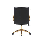 Chaise de bureau pivotante, cuir PU, roulettes