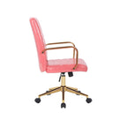 Chaise de bureau pivotante, cuir PU, roulettes