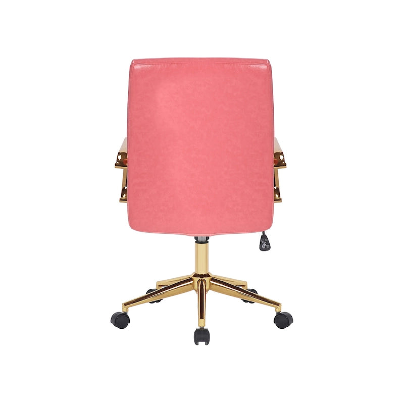 Chaise de bureau pivotante, cuir PU, roulettes