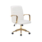 Chaise de bureau pivotante, cuir PU, roulettes