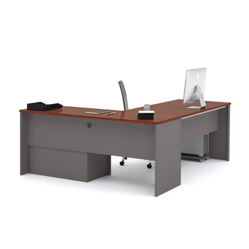 Bureau d'angle Connexion avec caisson surdimensionné