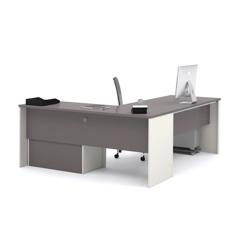 Bureau d'angle Connexion avec caisson surdimensionné