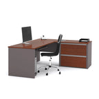 Bureau d'angle Connexion avec caisson surdimensionné