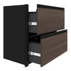 Bureau d'angle Connexion avec caisson surdimensionné