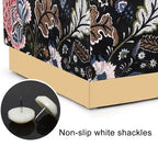 Pouffe ottoman carré en velours, tabouret de coiffeuse avec base plaquée or