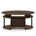 Table basse ovale au design simple