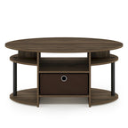 Table basse ovale au design simple