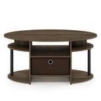 Table basse ovale au design simple