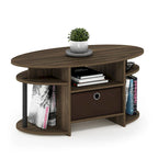 Table basse ovale au design simple