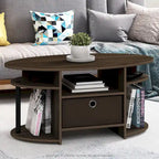 Table basse ovale au design simple
