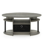 Table basse ovale au design simple