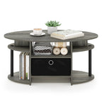 Table basse ovale au design simple