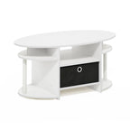 Table basse ovale au design simple