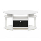 Table basse ovale au design simple